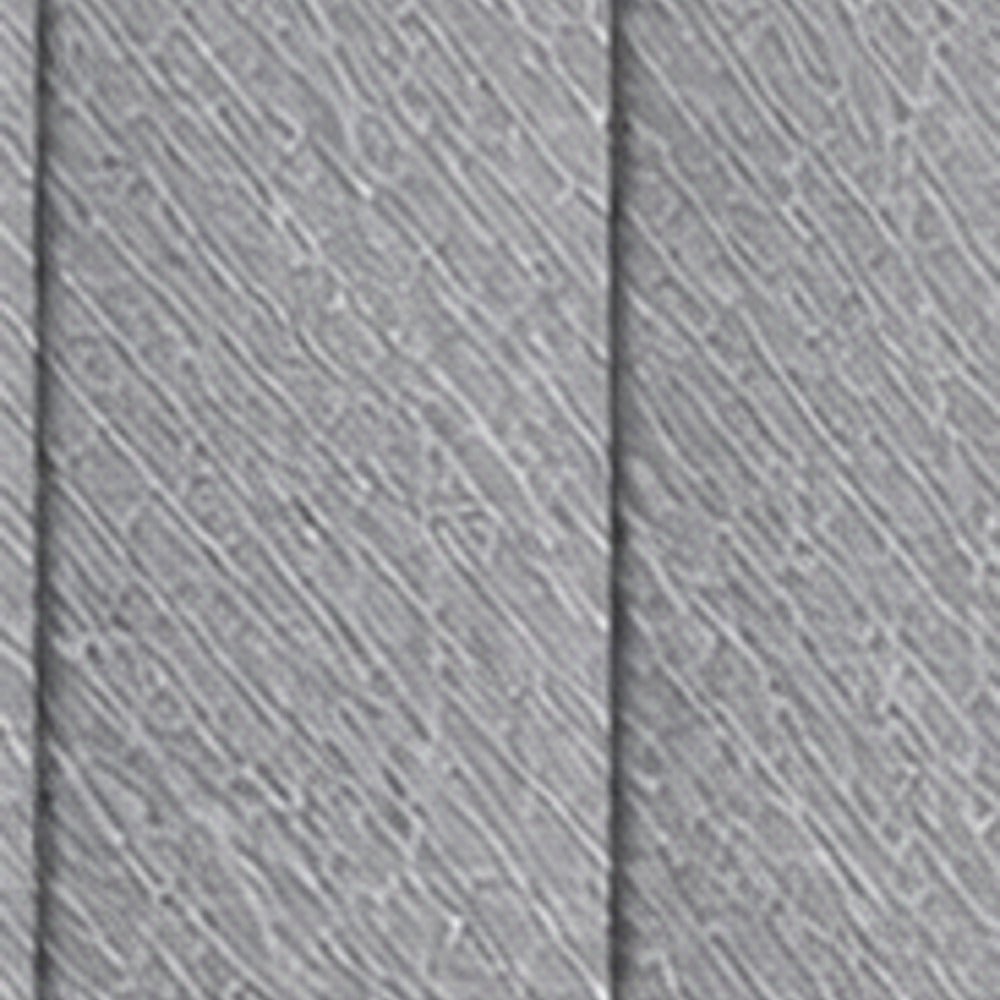 Samba Steel Grey PVC Blackout Vertical Blind Slats fabric close-up