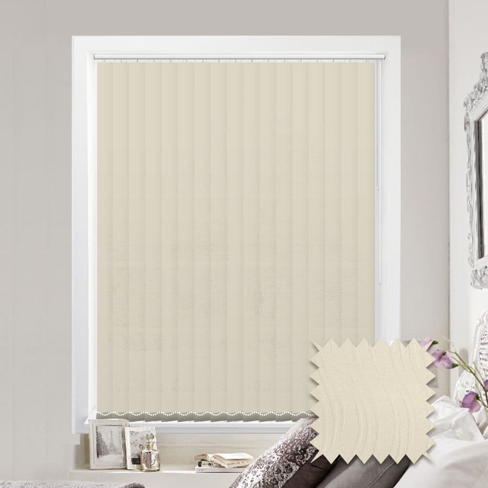 Senna Cream Vertical Blinds - Made to Measure vertical blind in Cream