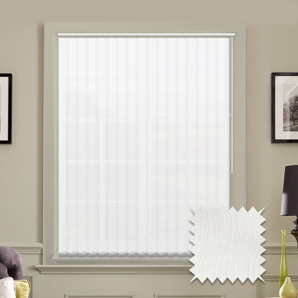 Senna White Vertical Blinds - Made to Measure vertical blind in White