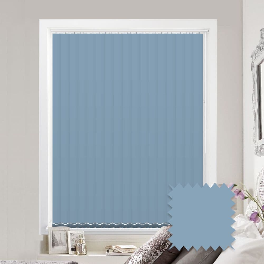 Sky Blue vertical blinds - Made to Measure vertical blind in Splash Brittany