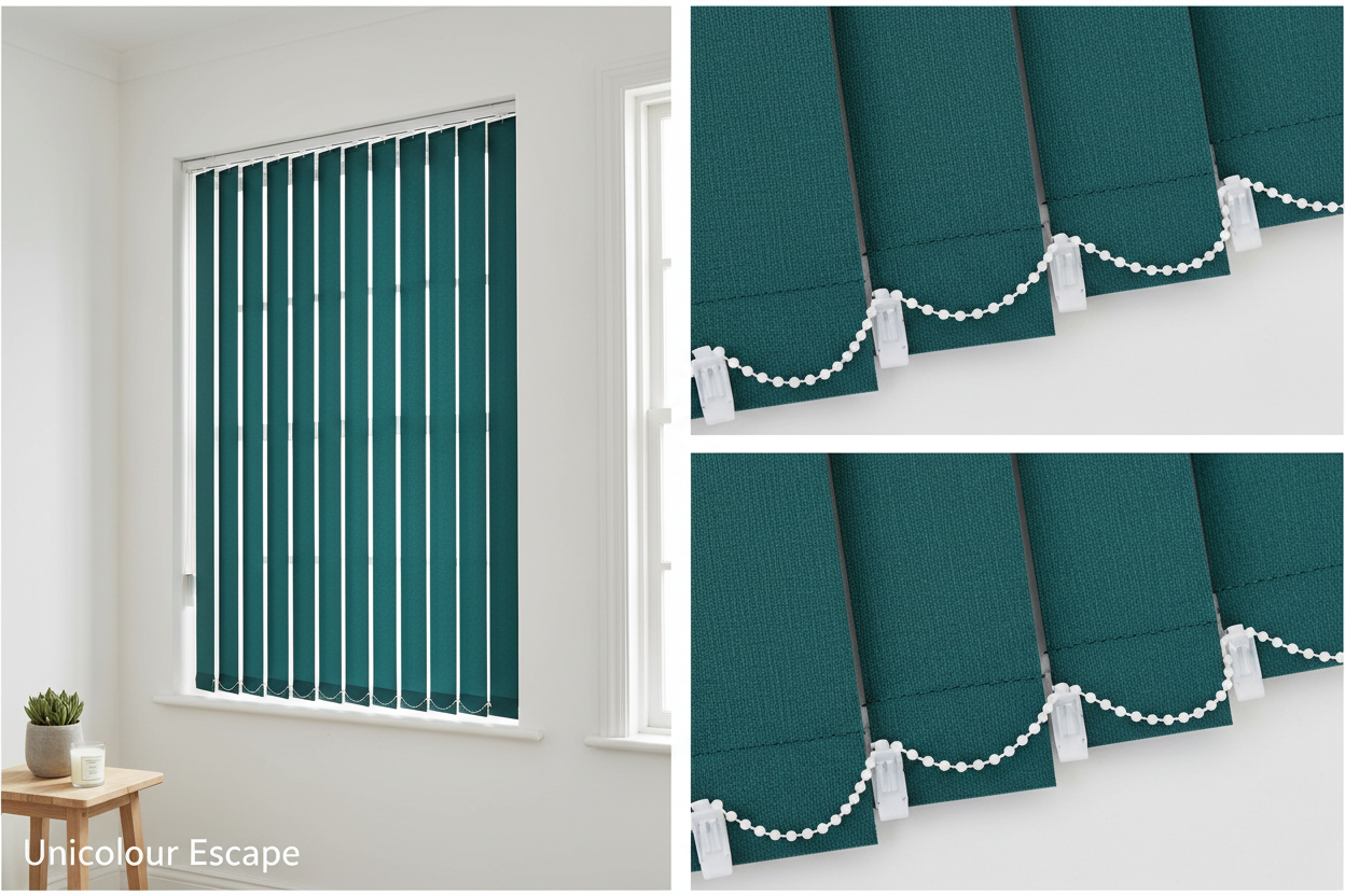 Unicolour Escape Vertical Blind Slats (127mm)