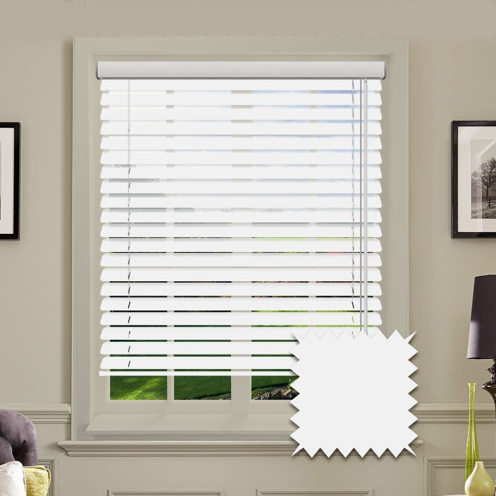 White Faux Wood DREAM Stone White  Smooth  Venetian Blind