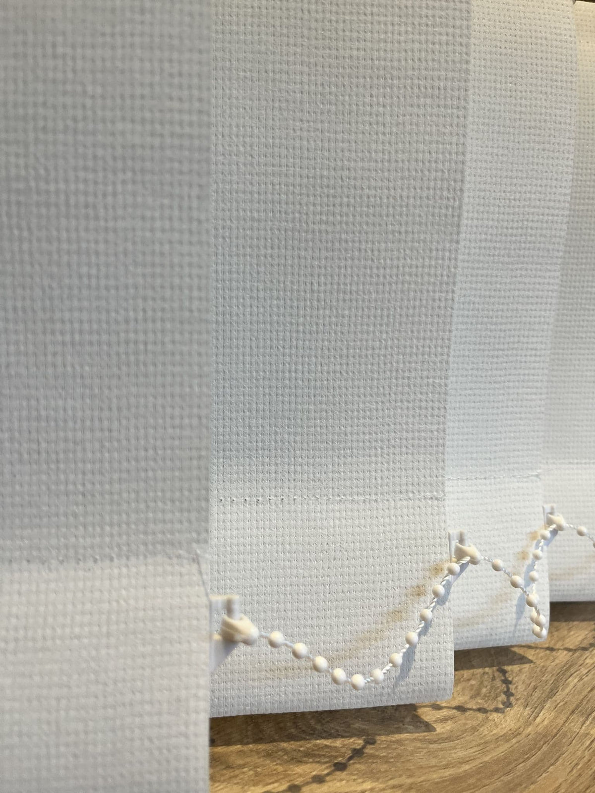White plain washable Vertical Blind Slats  3.5" (89mm) replacement blind slats