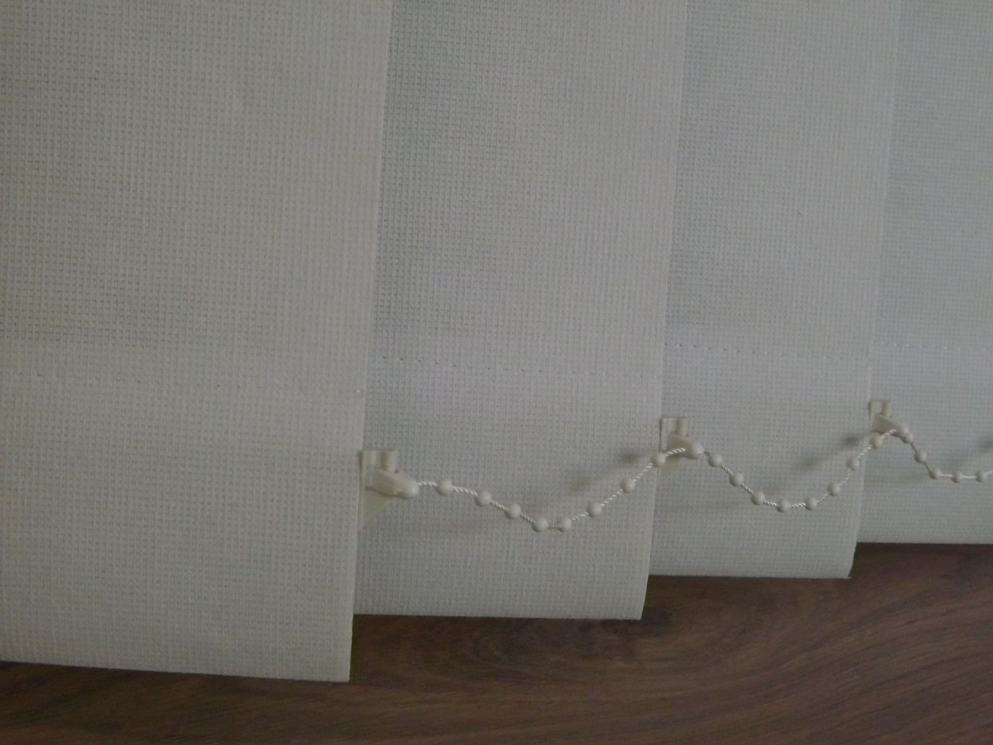 White plain washable Vertical Blind Slats  3.5" (89mm) replacement blind slats