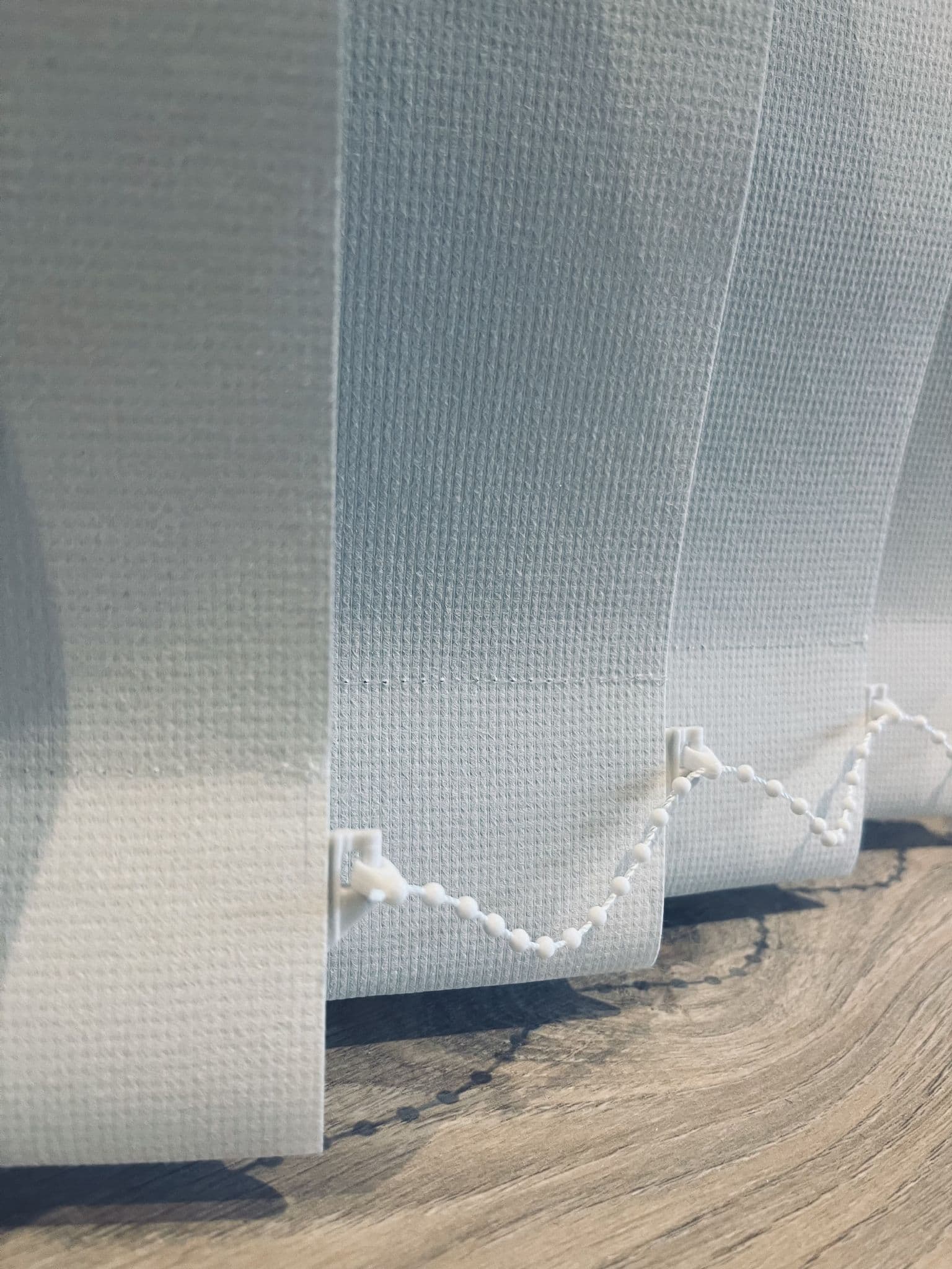 White plain washable Vertical Blind Slats  3.5" (89mm) replacement blind slats